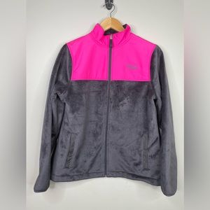 Women's Fila Sport Faux Fur Jacket Pink Gray Size Medium